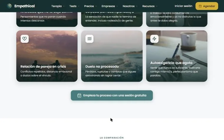 Sección de temas de Empathical